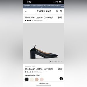 Everlane size 11 black heels